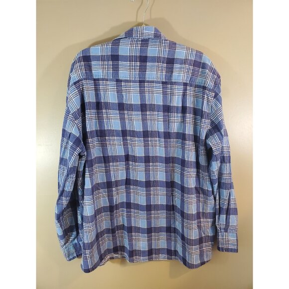 Men's Vtg Y2K Grunge Premier Blue Flannel Shacket, Sz XL - Picture 6 of 11